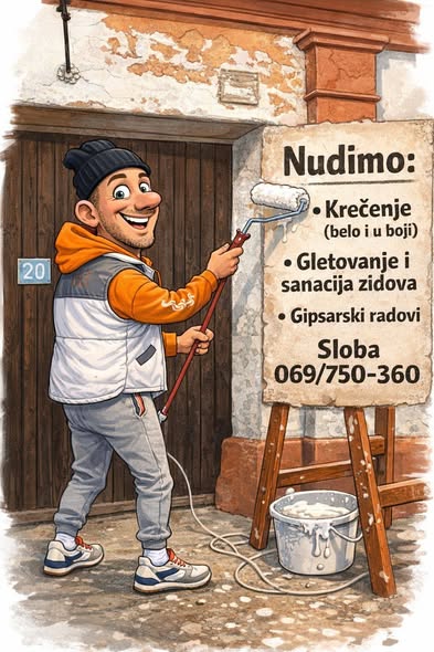 Moler i gipsarski radovi – fasade, spušteni plafoni, farbanje stolarije i radijatora