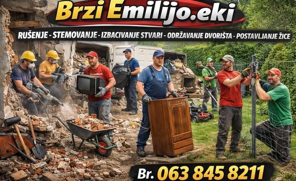 Rušenje, štemovanje i odnošenje šuta – održavanje dvorišta
