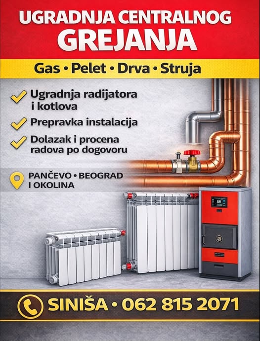Majstor za grejanje Pančevo i Beograd