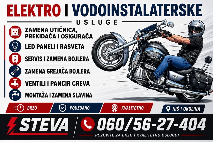 Elektro i vodoinstalaterske usluge u Nišu
