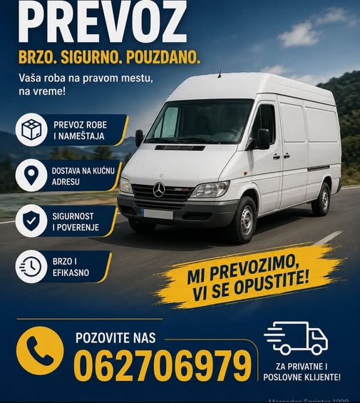 Prevoz robe i nameštaja | Brza dostava na adresu