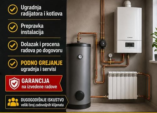 Ugradnja centralnog grejanja – gas, pelet, drva i struja