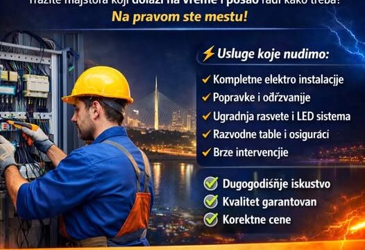 Svi oglasi 4 Električar – elektro radovi i instalacije
