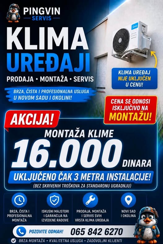 Montaža klima uređaja Novi Sad